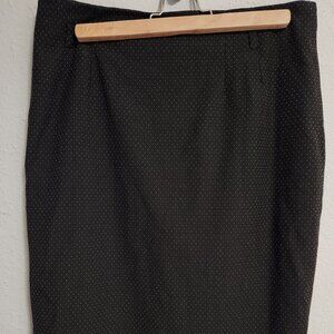 Nordstrom Rack Amanda + Chelsea Black Polka Dot Skirt Career 8 Medium